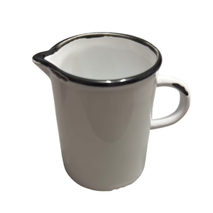 Magnolia White and Black Rustic Creamer Pitcher Farmhouse design